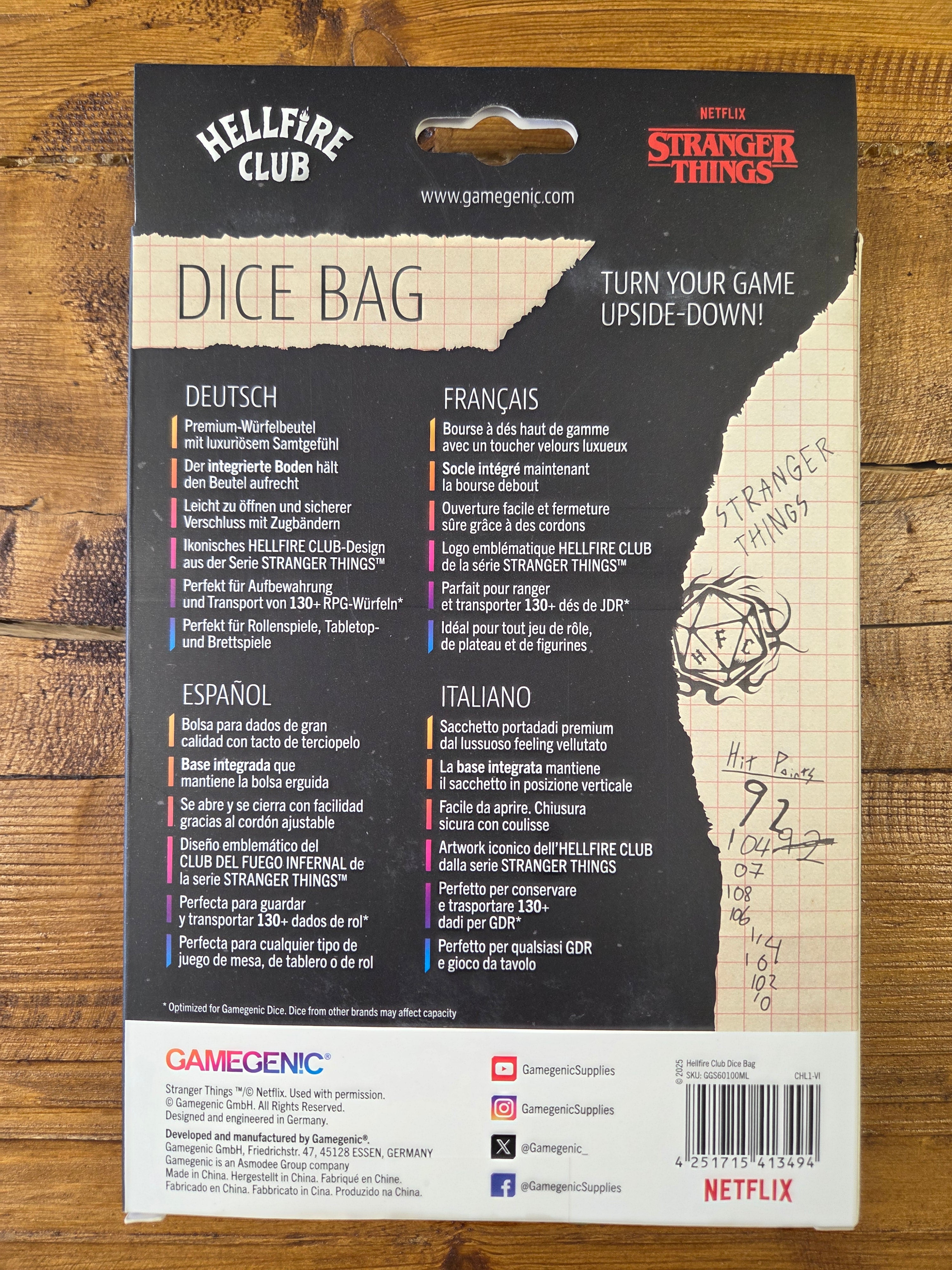 Hellfire Club dice bag