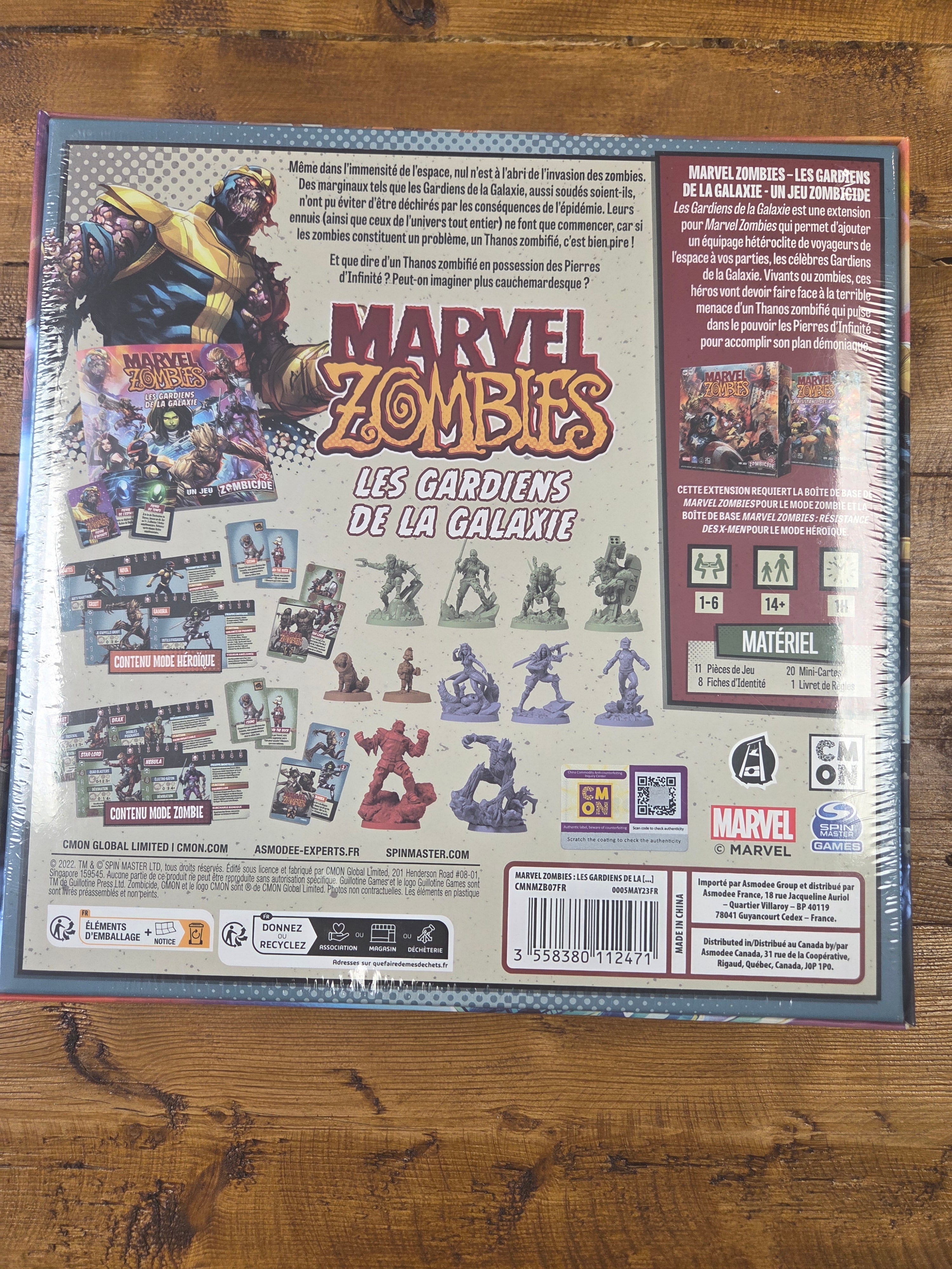 Zombicide marvel Gardien de la galaxie Fr