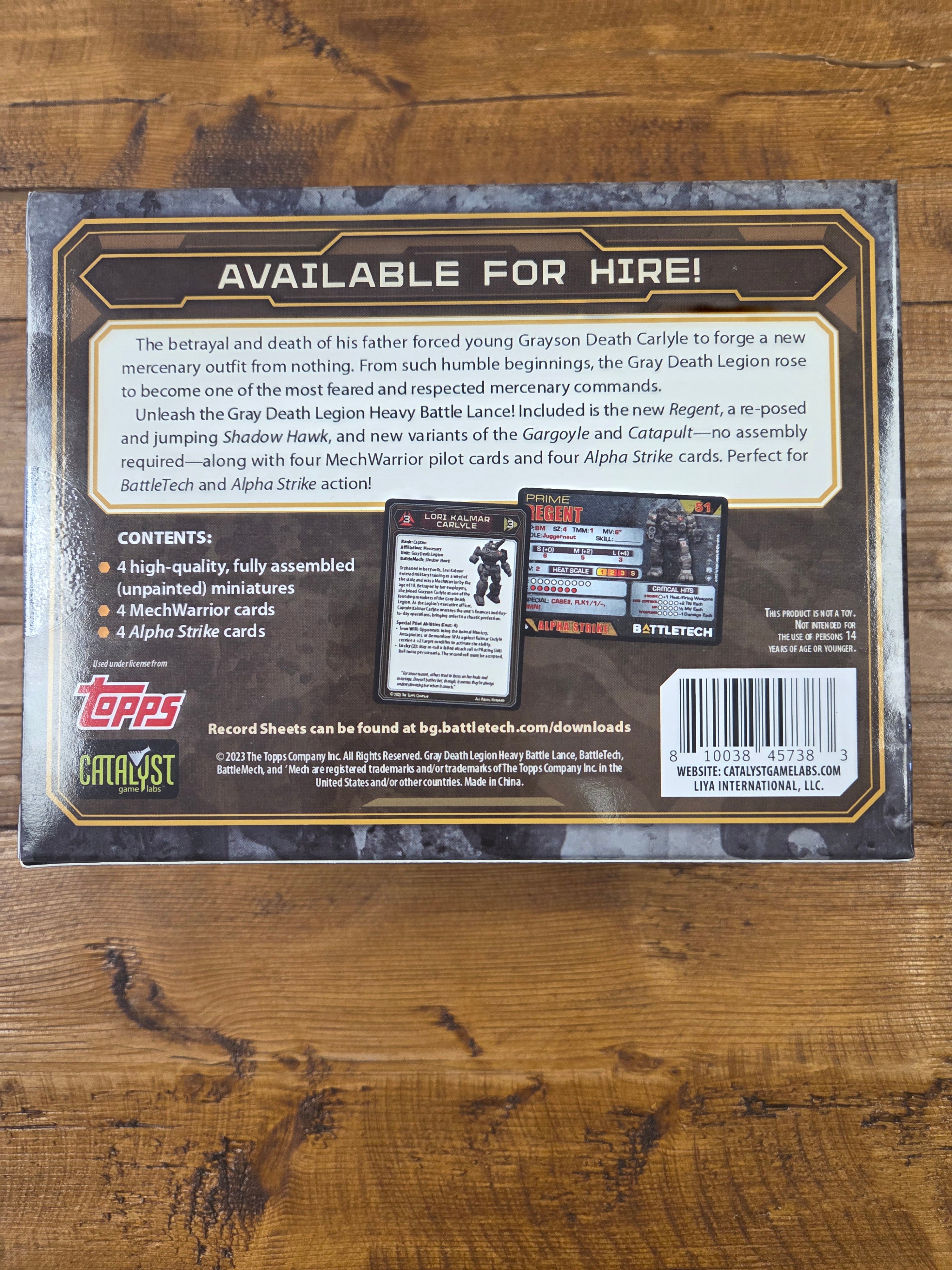 Battletech Gray Death legion battle lance