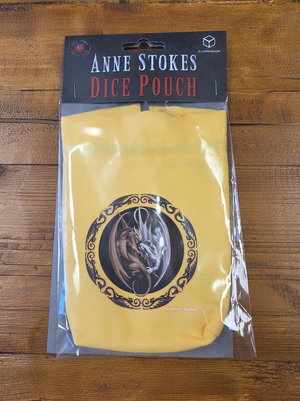 Dice pouch Anne Stokes jaune