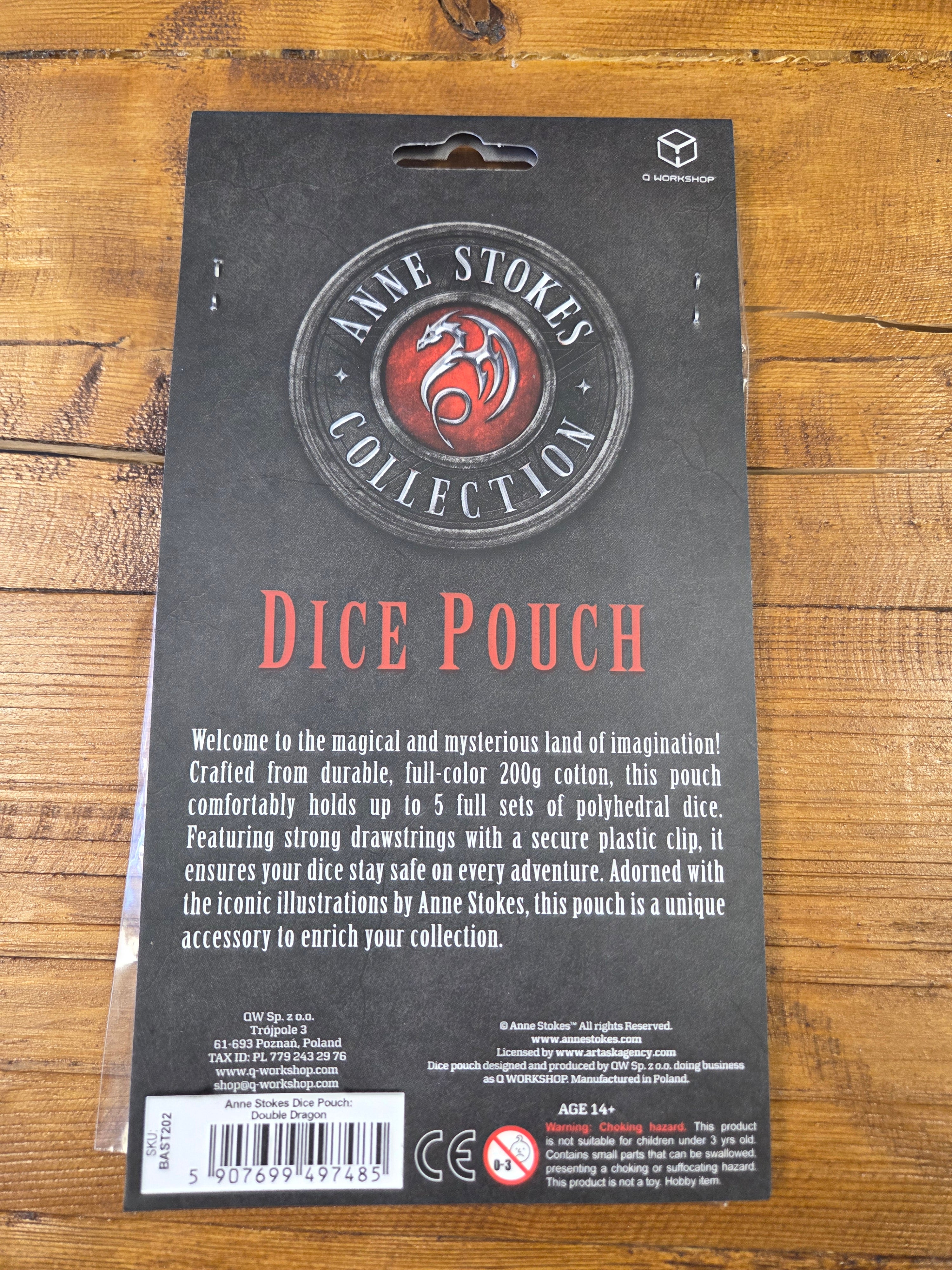 Dice pouch Anne Stokes beige