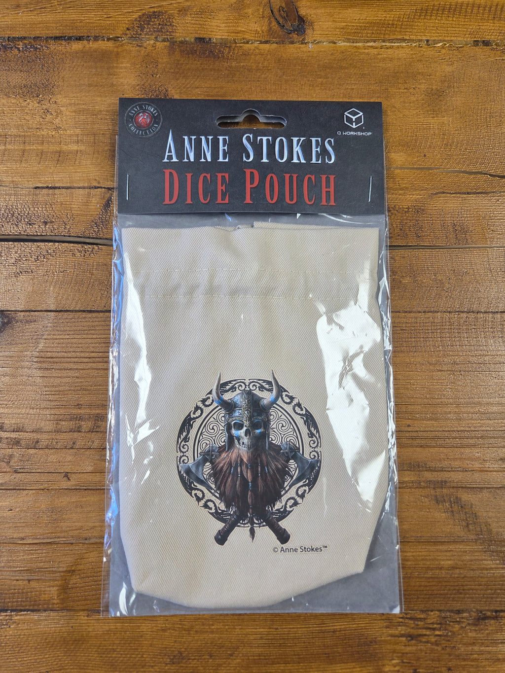Dice pouch Anne Stokes beige