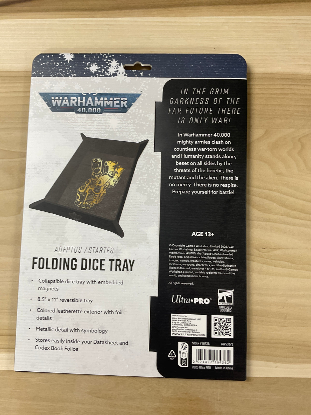 Warhammer. Ultra pro folding dice tray.  Adeptus asyartes