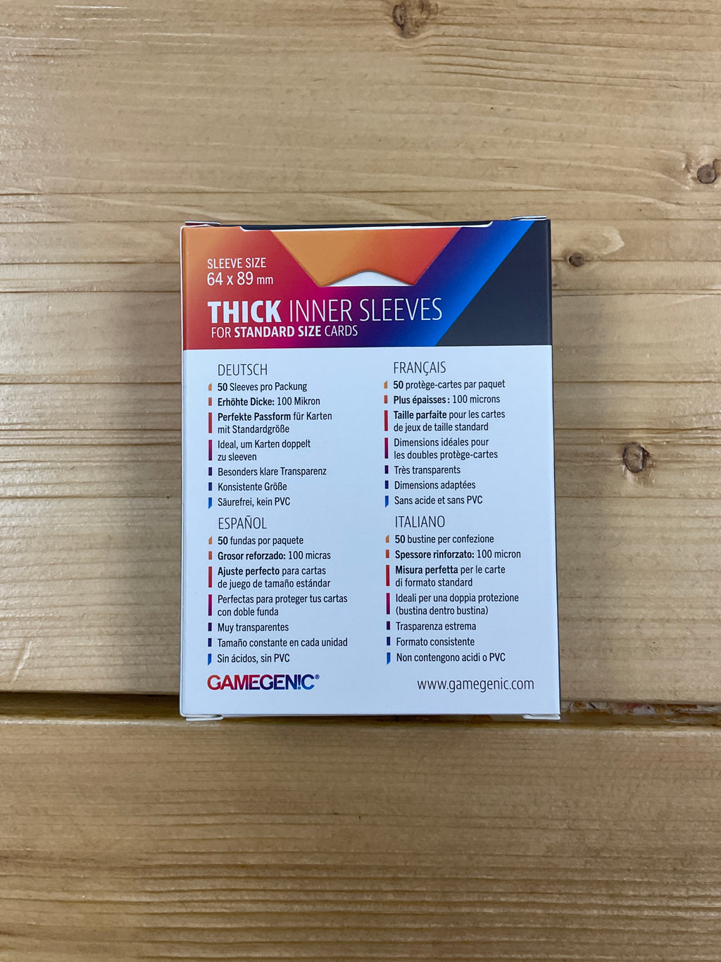 Gamegenic Inner Thick Sleeve 50pcs