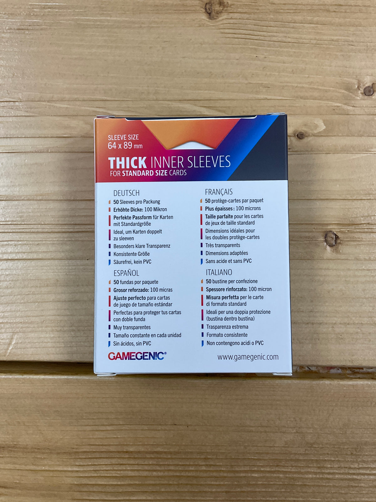 Gamegenic Inner Thick Sleeve 50pcs