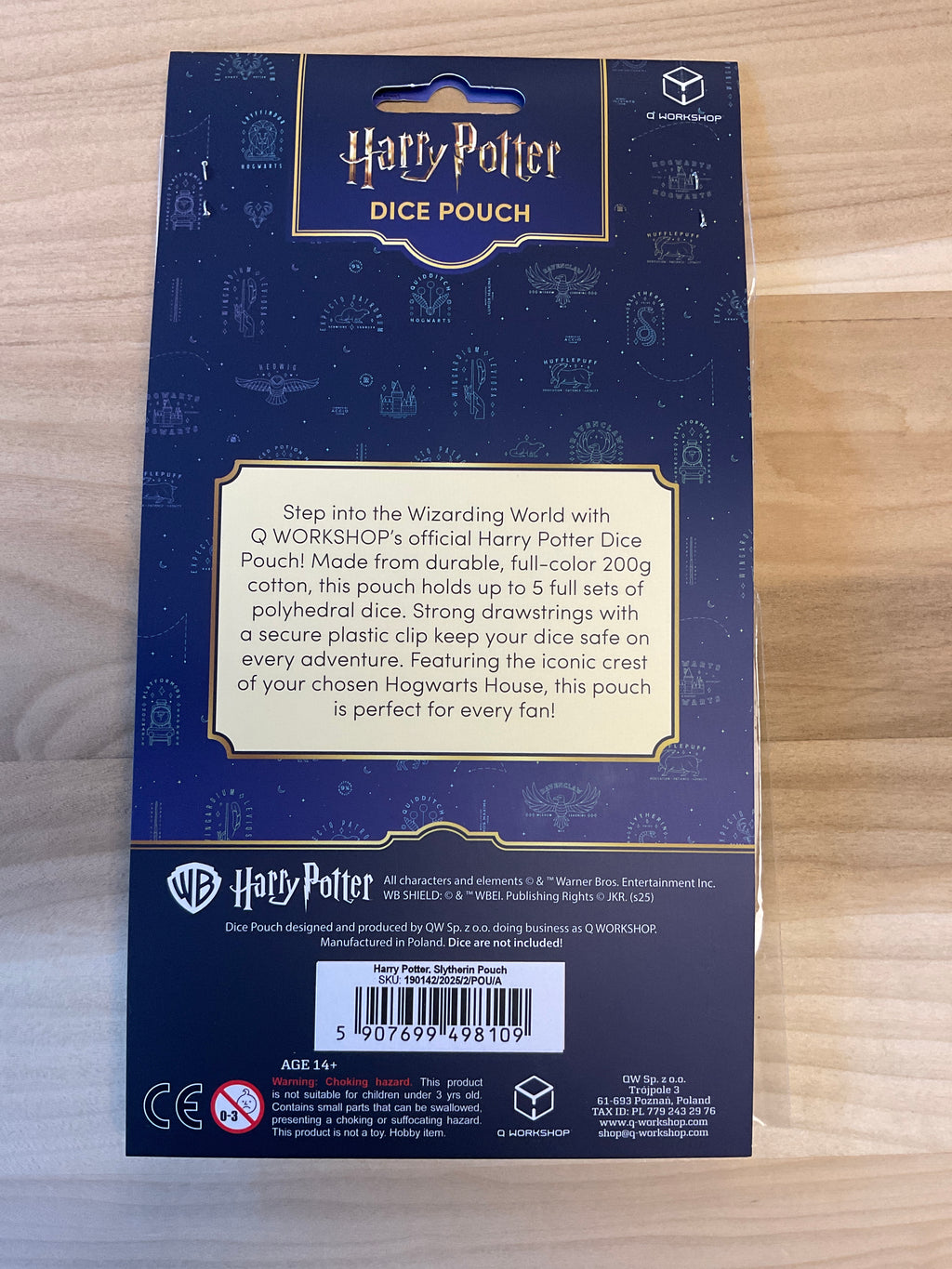 Harry Potter Dice bag. Slythetin