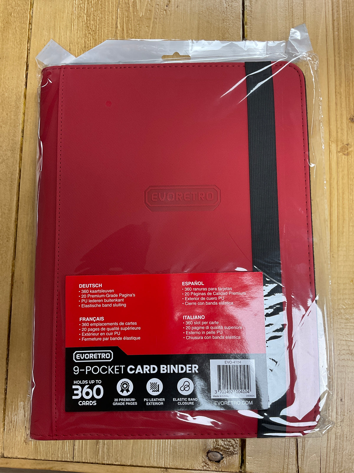 Evoretro 9-pockets Binder Red