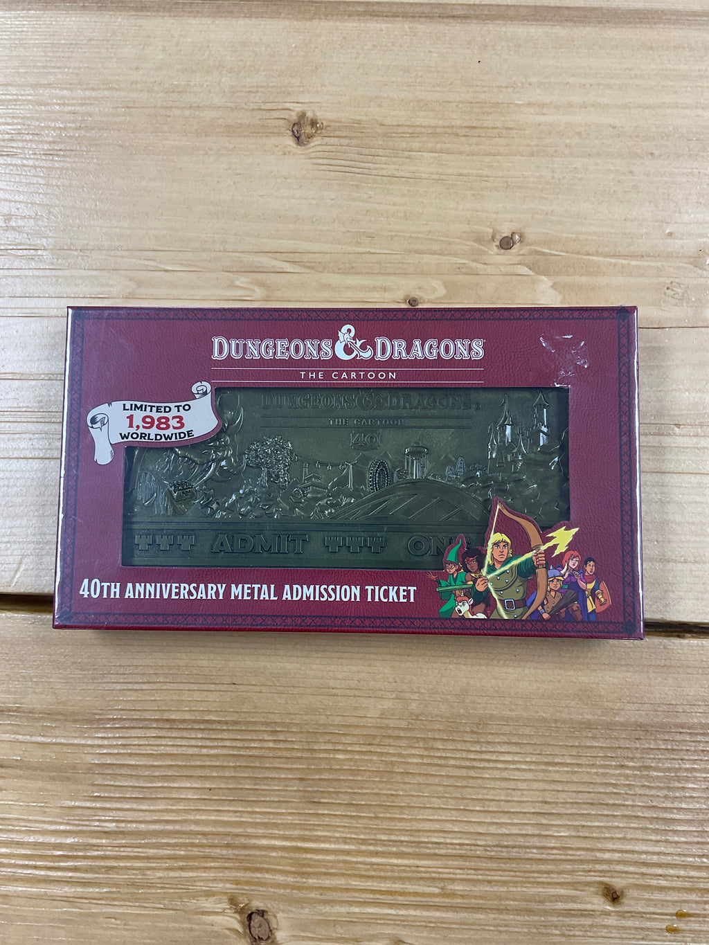 D&d 40Th anniversary métal admission ticket