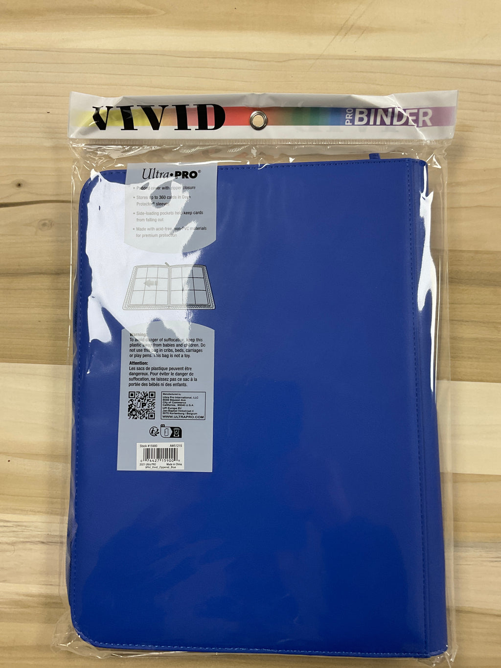 Vivid pro Binder 360/9 pochette zipper Binder. Blue