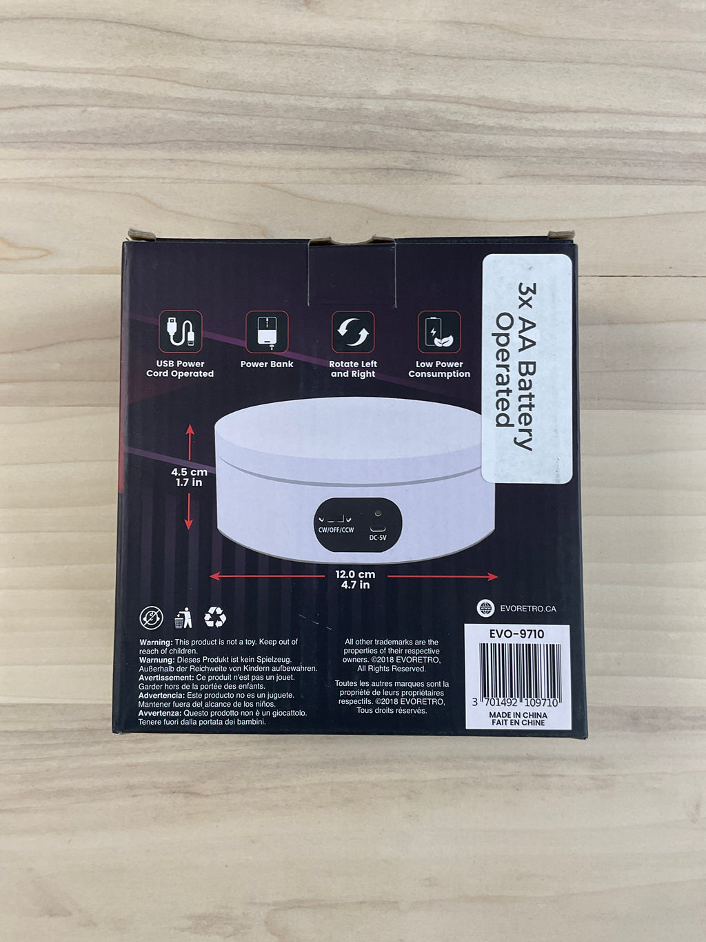 Evoretro  Rotating Stand Display