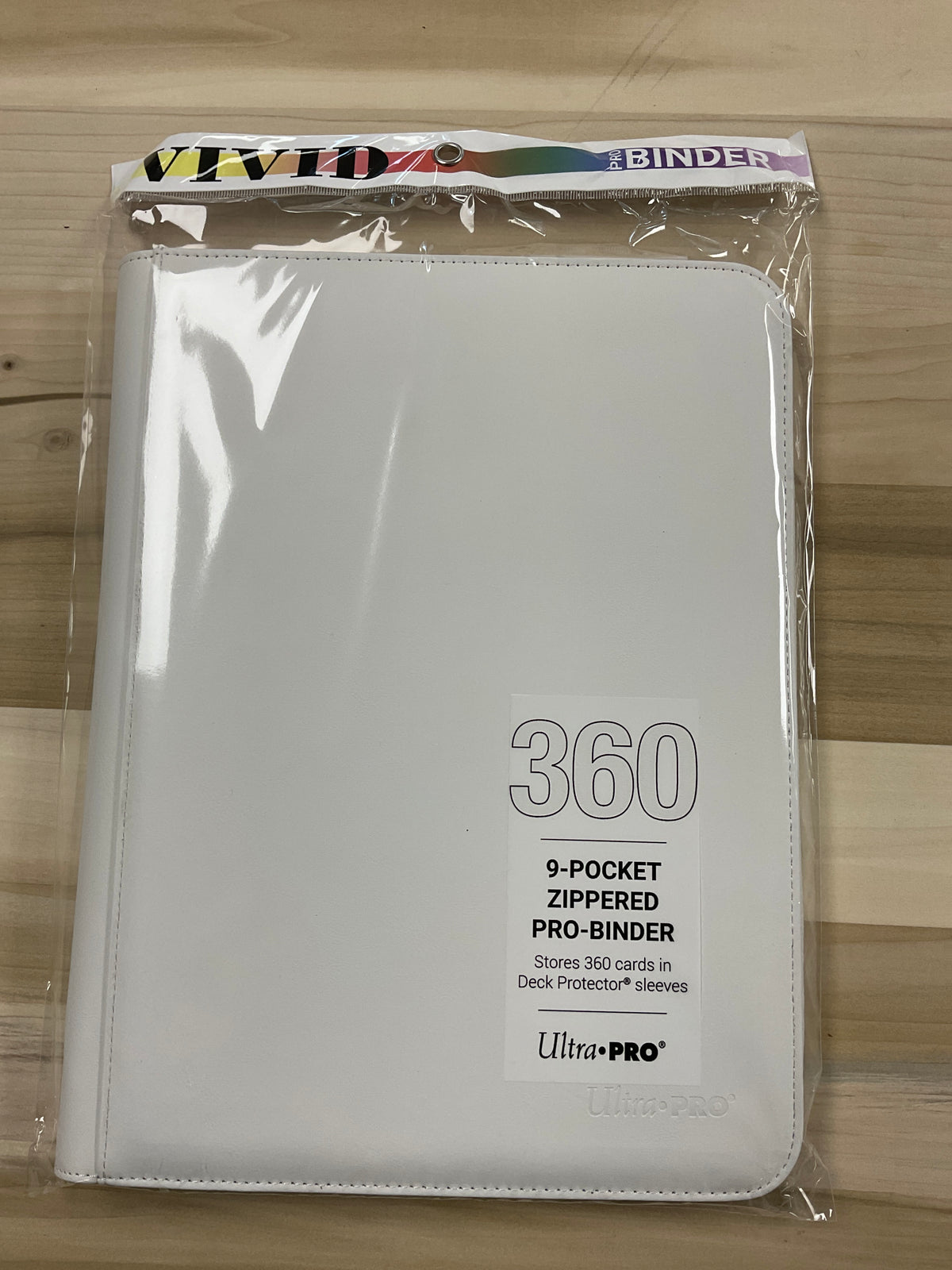 Vivid pro Binder 360/9 pockets zipper Binder   White