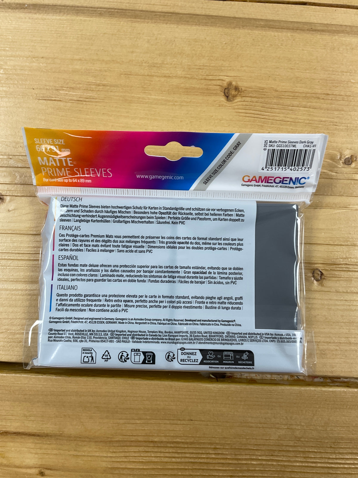 Gamegenic Gray Matte Sleeve