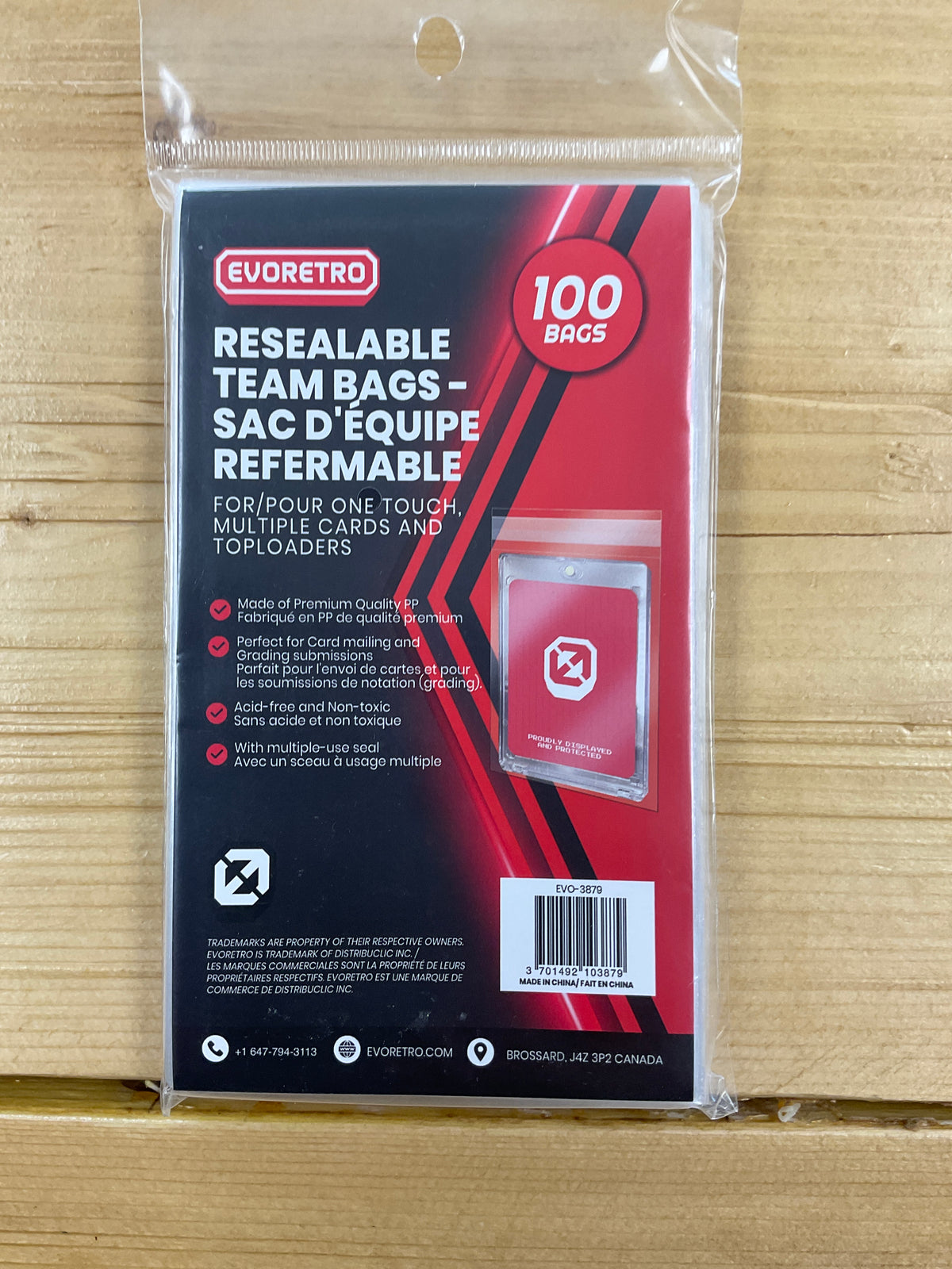 Evoretro resealable team bags