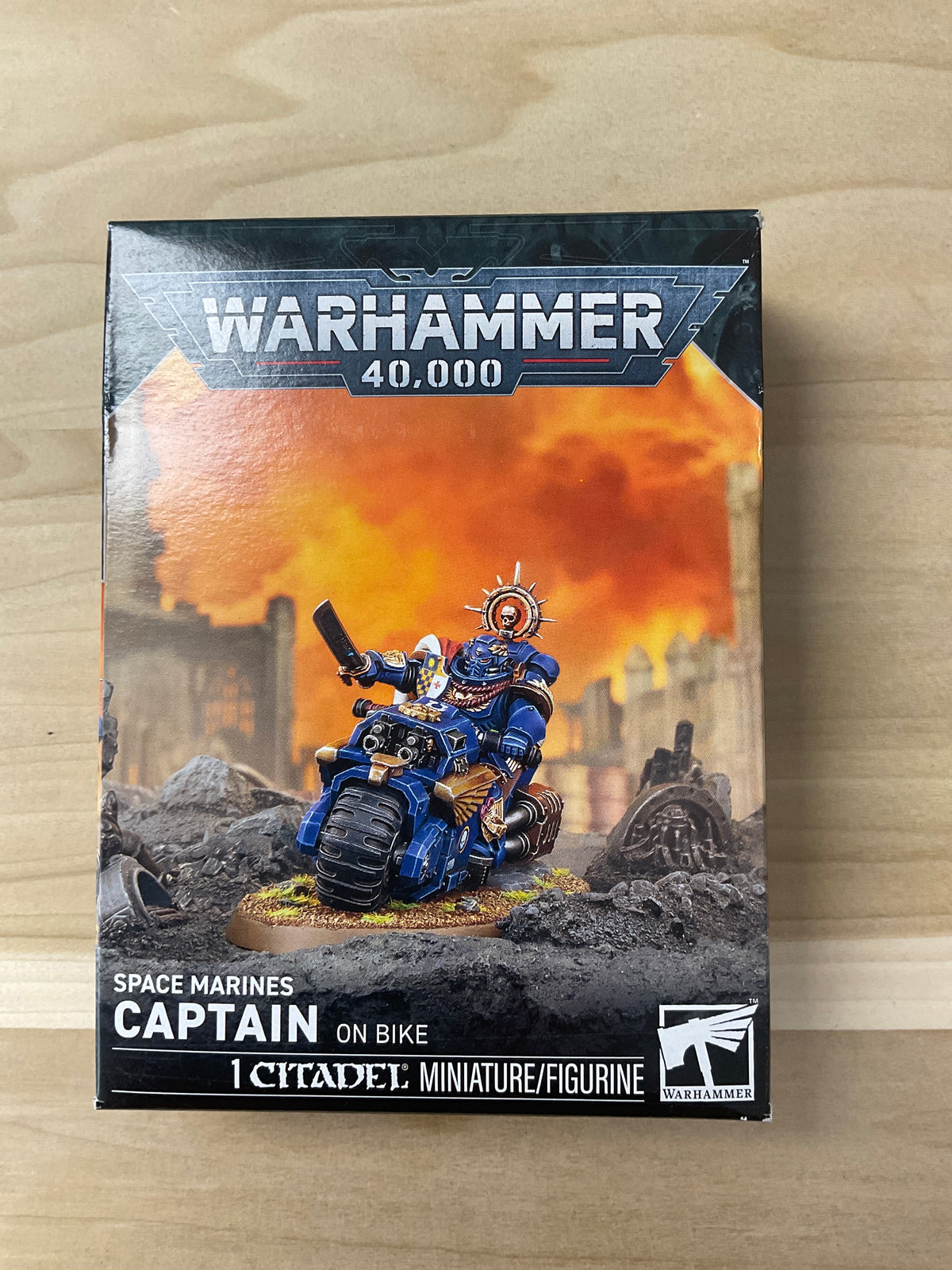 Warhammer Space Marine Captain on bike