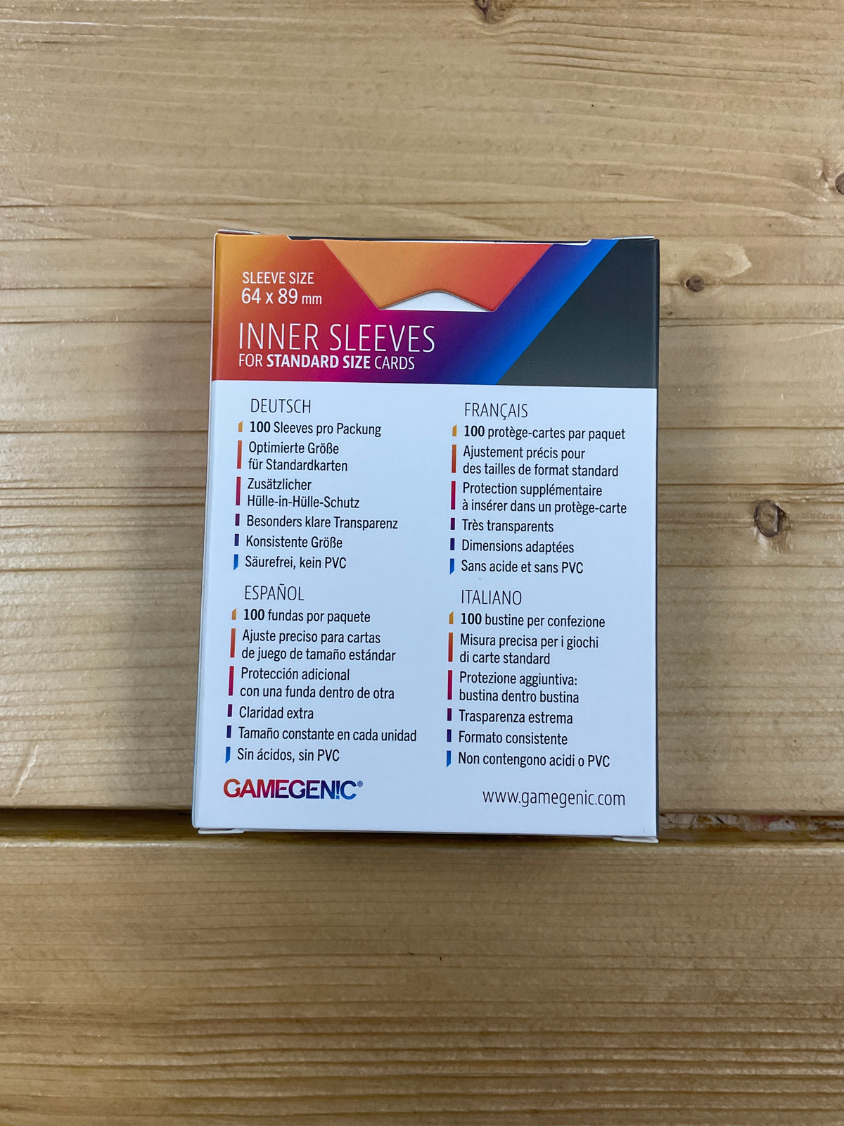 Gamegenic Inner Sleeve  100pcs