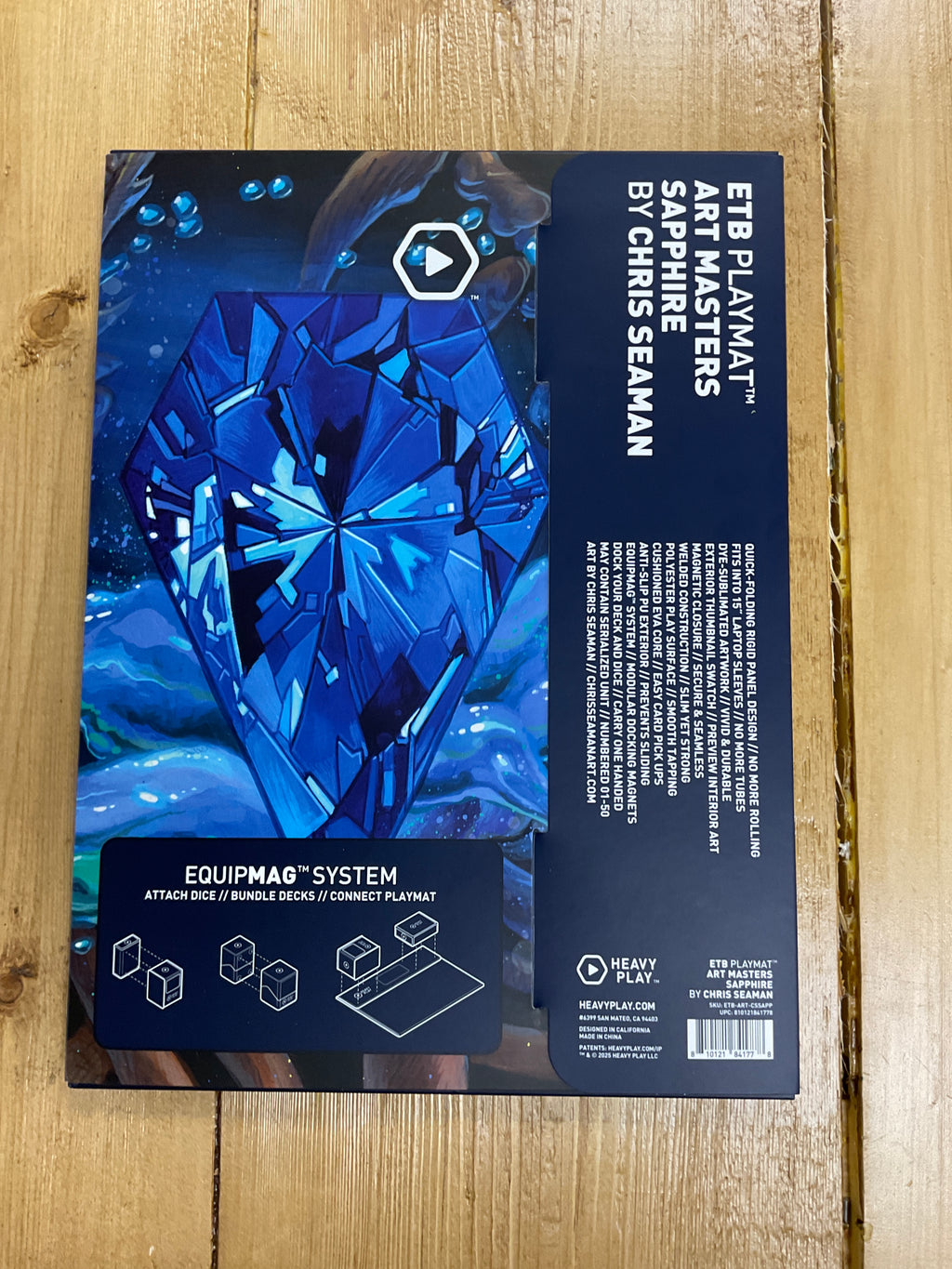 Heavy Play X Chris Seaman Sapphire Etb playmat Art master series