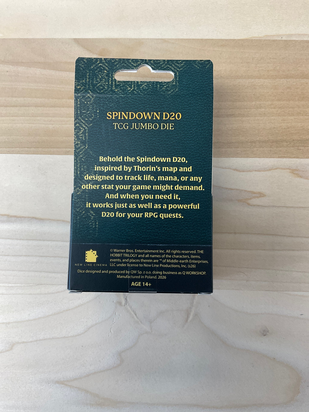 Workshop  Spindown D20 The Hobbit