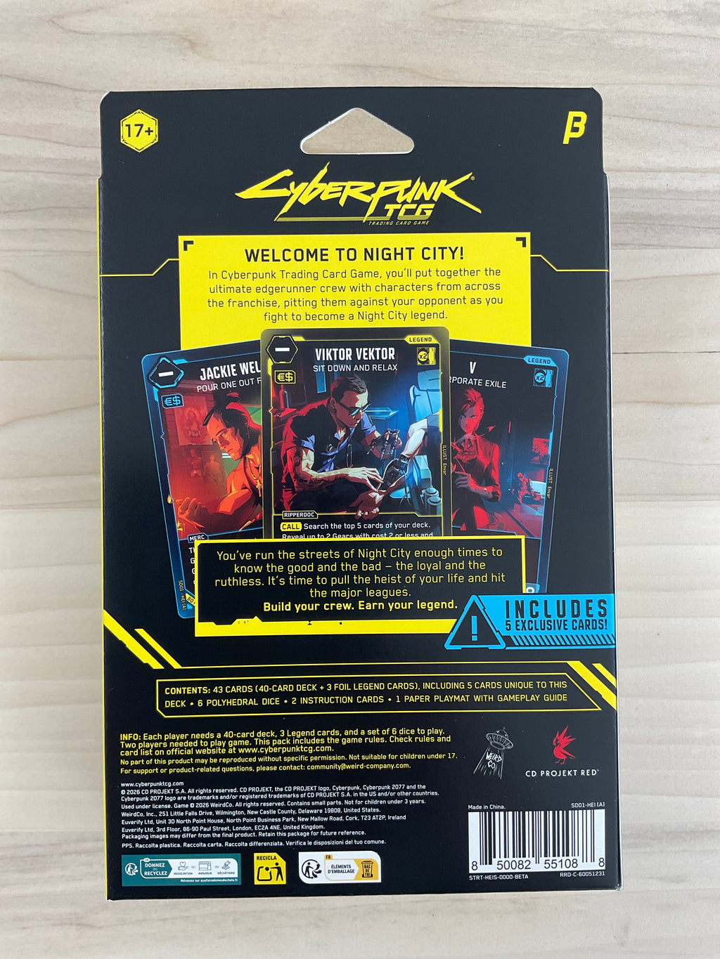 Cyberpunk TCG  bêta  welcome to Night city starter deck   The heist