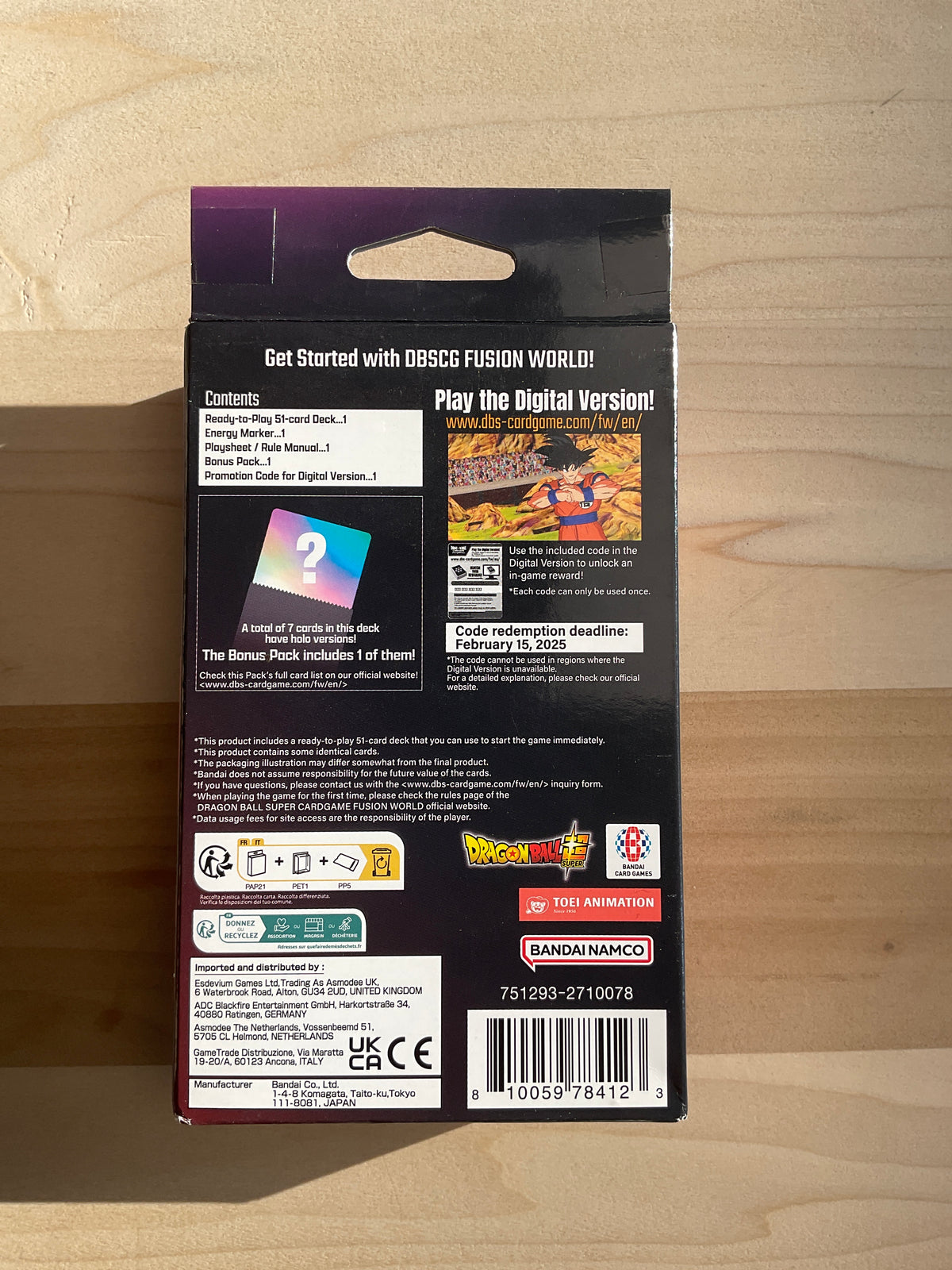 Bandai Dragon Ball fusion World starter deck St01   Son goku