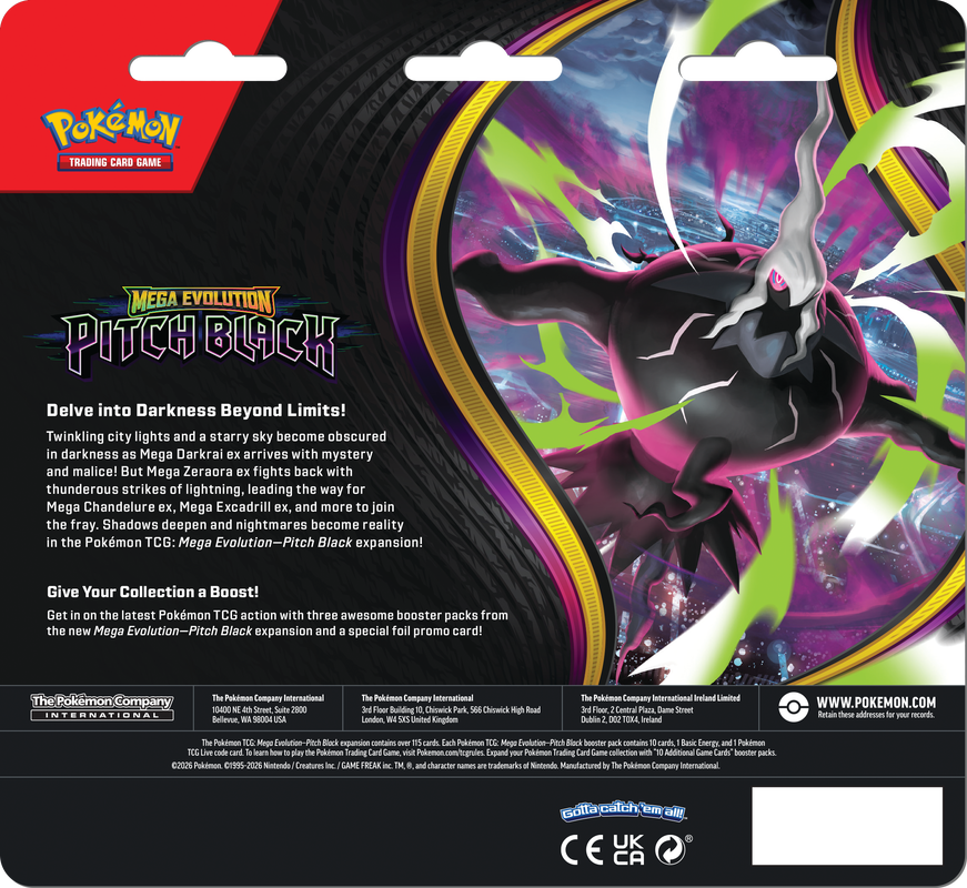 POKEMON ME05 PITCH BLACK 3PK BLISTER