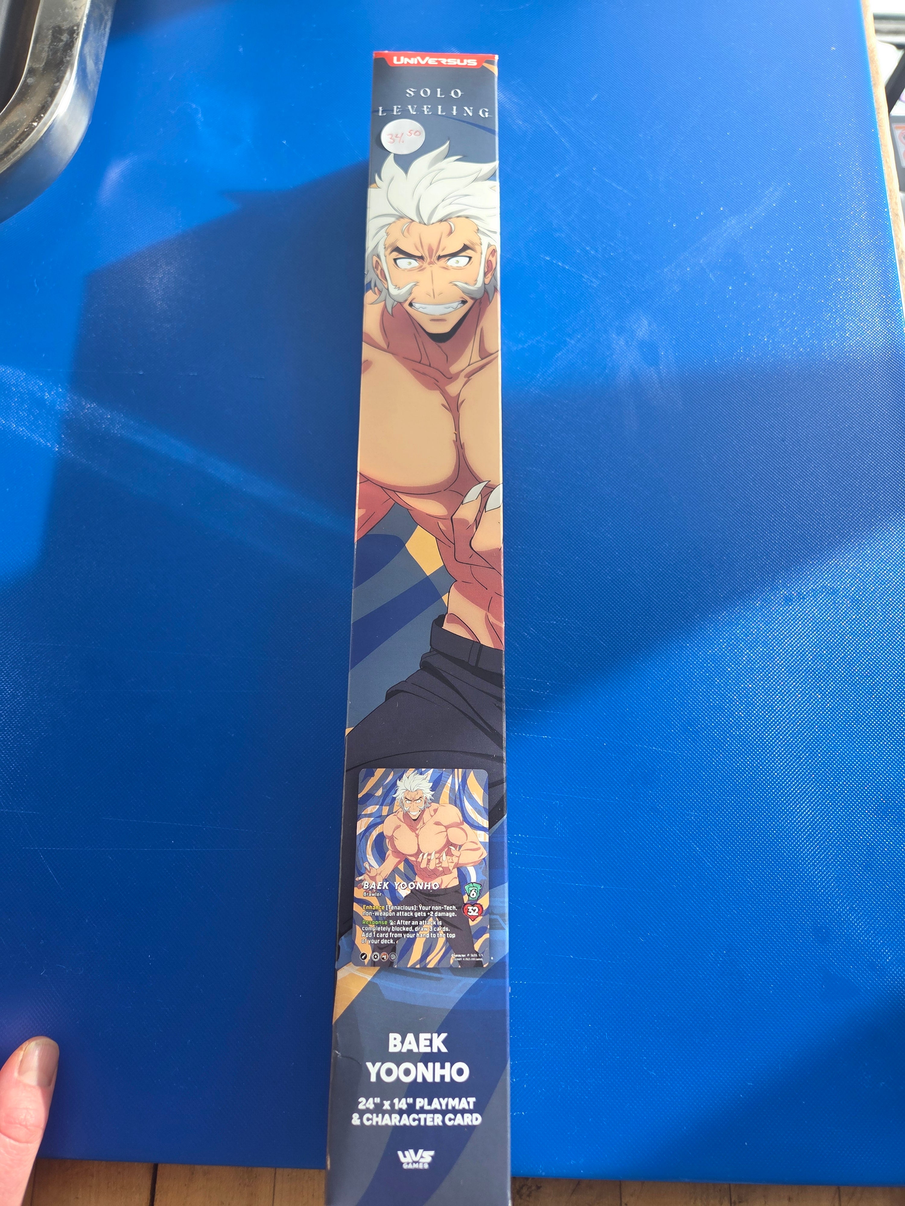 Playmat universus solo leveling whit cards Baek Yoonho