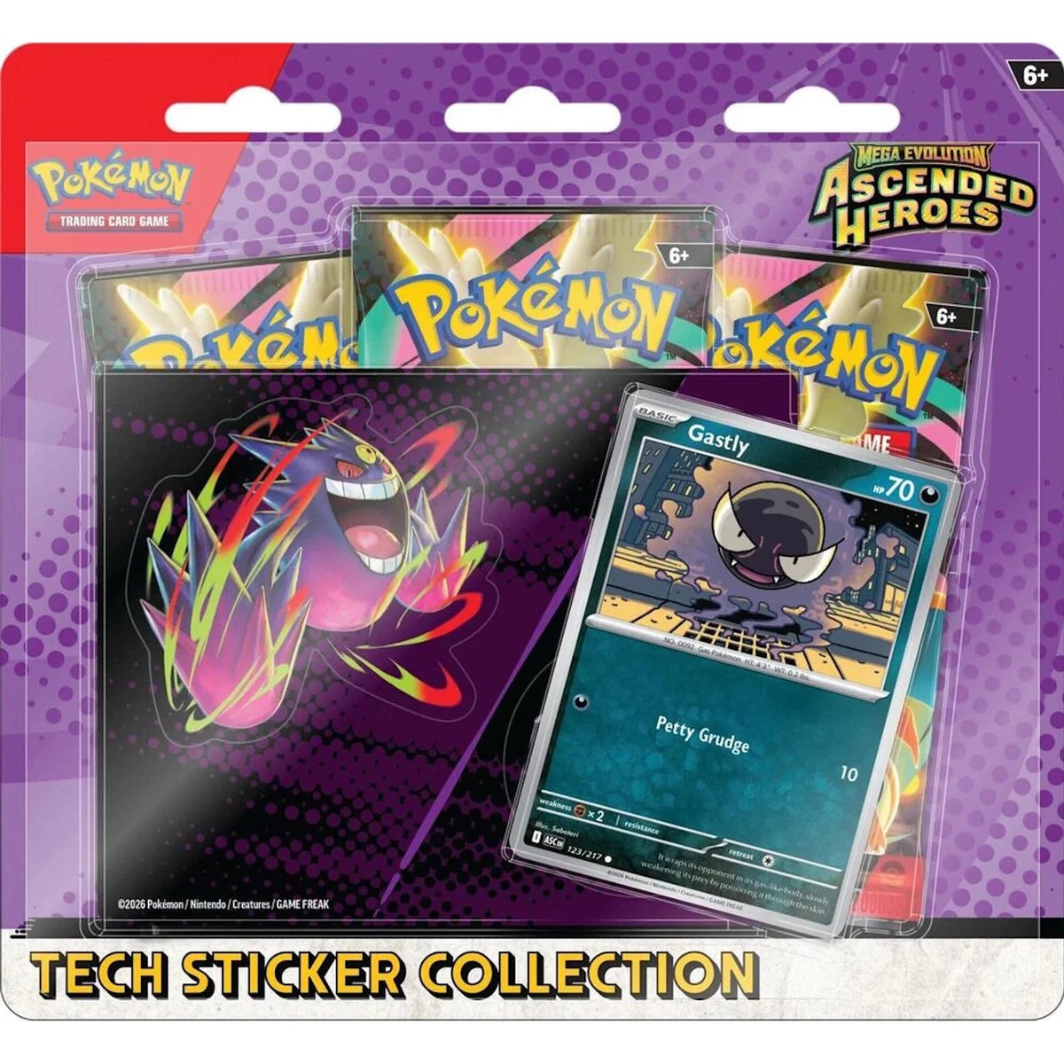 Pokemon ME2.5 Ascended Heroes 3PK Tech Sticker Collection